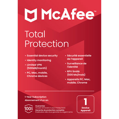 Image of McAfee Total Protection (PC/Mac/iOS/Android) - 1 Device - 1 Year