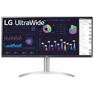 Open Box - LG UltraWide 34" FHD 100Hz 5ms GTG LED IPS FreeSync Gaming Monitor (34WQ650-W) - White 