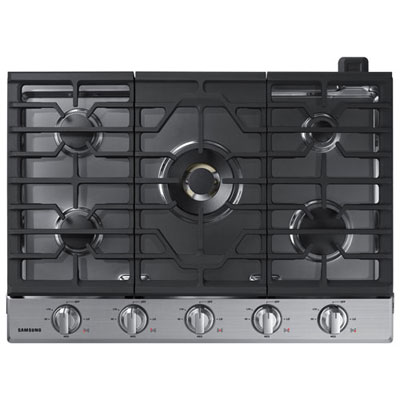 Samsung 30" 5-Burner Gas Cooktop (NA30N7755TS/AA) - Stainless Steel - Open Box - Scratch & Dent
