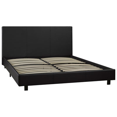 Image of Alexis Contemporary Upholstered Platform Bed - Double - Black