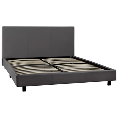 Image of Alexis Contemporary Upholstered Platform Bed - Double - Grey