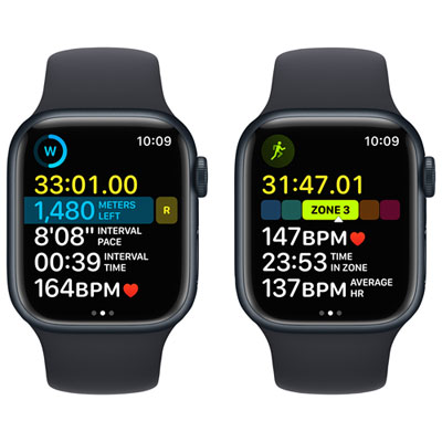 Bell Apple Watch Series 8 (GPS + Cellular) 41mm Midnight Aluminum