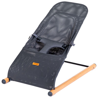 Image of Childhome Evolux Bouncer/Portable Baby Lounger with Breathable Mesh - Anthracite