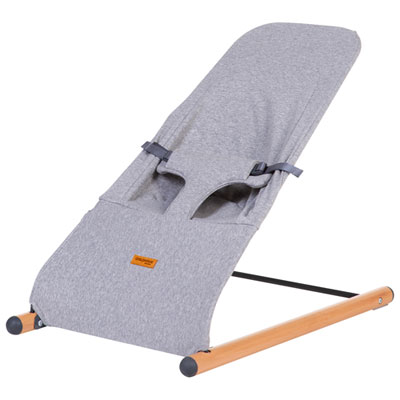 Image of Childhome Evolux Bouncer/Portable Baby Lounger with Breathable Mesh - Jersey Grey