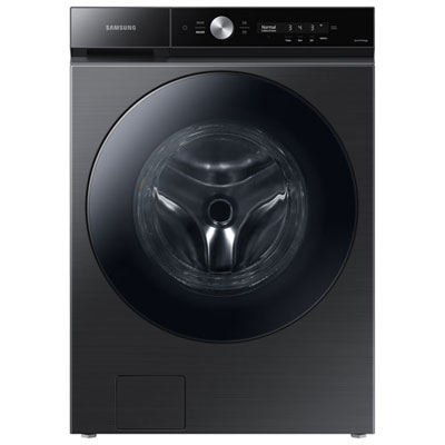 Open Box (Perfect Condition) - Samsung 6.1 Cu. Ft. (IEC) Front Load Washer with Steam and Wi-Fi - Energy Star (WF53BB8700AVUS) - Black Stainless Steel