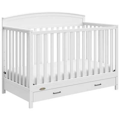 Image of Graco Benton 5-in-1 Convertible Crib with Drawer - White