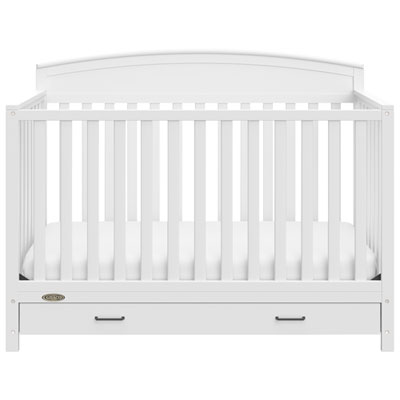 Graco Benton 5 in 1 Convertible Crib with Drawer White Best Buy Canada