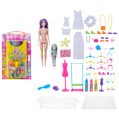 Image of Mattel Barbie Colour Reveal Tie-Dye Fashion Maker Doll Playset