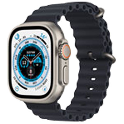 Image of Bell Apple Watch Ultra (GPS + Cellular) 49mm Titanium Case with Midnight Ocean Band