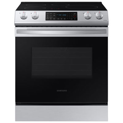 Open Box - Samsung 30" 6.3 Cu Ft Slide-In Induction Range (NE63B8411SS/AC) - Stainless - Scratch & Dent