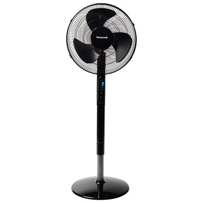 Honeywell Quiet Set 5-Speed Oscillating Stand Fan - 16" - Black 