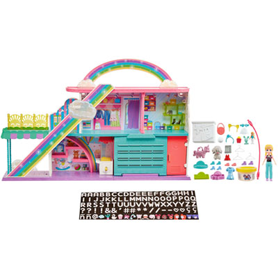 Image of Mattel Polly Pocket Sweet Adventures Rainbow Mall Playset