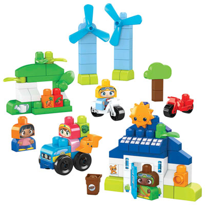 Image of Mattel Mega Bloks Green Town: Build & Learn Eco House Playset