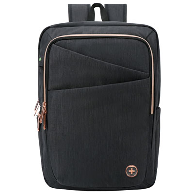Image of Swissdigital Design Katy Rose 16   Laptop Backpack - Black Rose