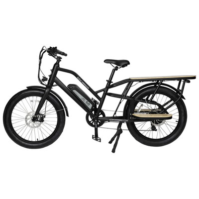 Image of GoPowerBike GoCargo 500W Fat-Tire Electric City Bike with up to 59km Battery Life - Black