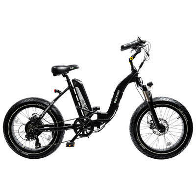 Image of GoPowerBike GoCruiser Fat-Tire Step-Through Foldable Electric City Bike w/ up to 58km Battery Life - Black