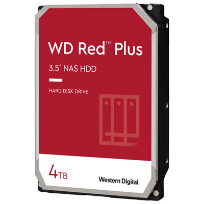 WD Red Plus 4TB 5640RPM SATA Internal NAS Hard Drive (WDBC9V0040HH1-WRSN) Great Backup Drive