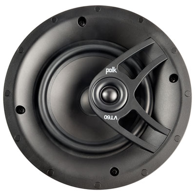 "Polk Audio VT60 6.5"" In-Ceiling Speaker - Single - Black"