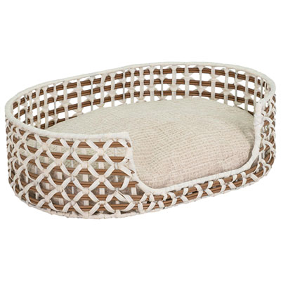 Image of Bowser & Meowser Oval Resin Wicker Pet Bed