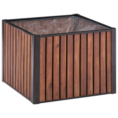 Image of Grapevine Square Acacia Wood Planter Box - Natural