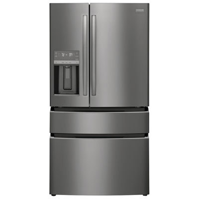 Frigidaire Gallery 36" 21.5 Cu. Ft. French Door Refrigerator w/ Dispenser (GRMC2273CD) - Black Stainless