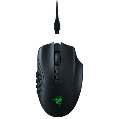 Razer Naga V2 Pro 30000 DPI Bluetooth Optical Gaming Mouse - Black Best and only six side button mouse