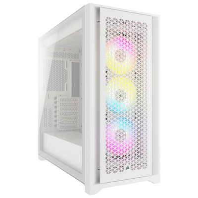 Image of Corsair 5000D RGB Airflow Mid-Tower ATX Computer Case - White