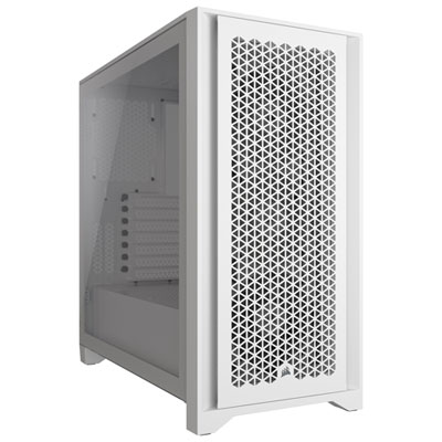 Image of Corsair 4000D RGB Airflow Mid-Tower ATX Computer Case - White