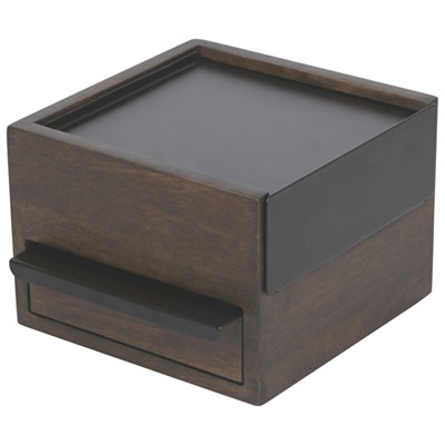 Image of Umbra Stowit Mini Jewelry Storage Box - Black/Walnut