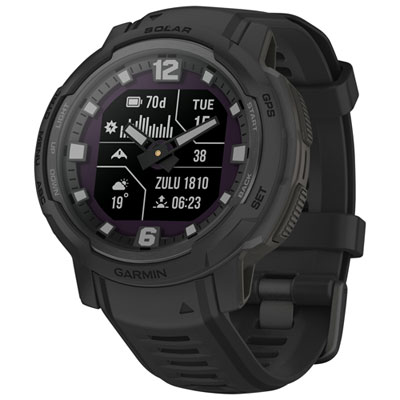 Garmin Instinct Crossover Solar Tactical Edition 45mm Bluetooth Mutlisport Smartwatch - Black THE best analog face smart watch