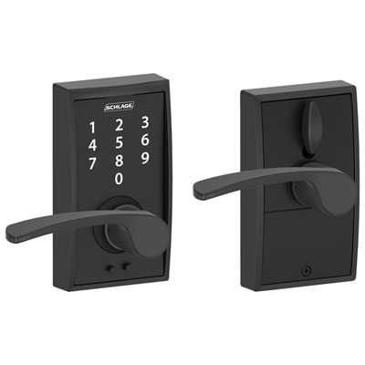 Schlage Electronic Touch Lever Door Handle Lock - Matte Black- Only at Best Buy overall great lock and looks good too
