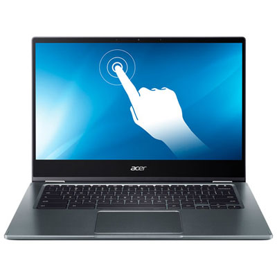 Image of Open Box - Acer Spin 14   Touchscreen Chromebook - Silver (AMD Ryzen 3 3250C/64GB eMMC/4GB RAM/Chrome OS)
