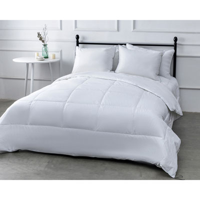 Image of Millano Collection 250 Thread Count SilverClear Cotton Duvet - Queen - White