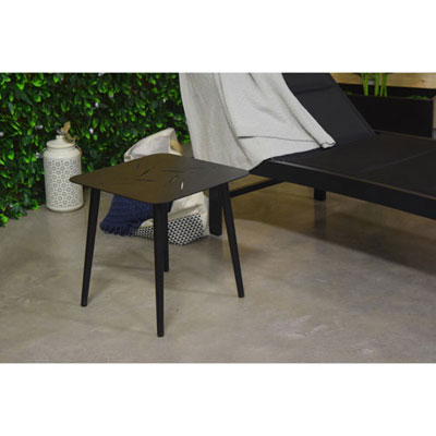 Image of Istanbul Square Outdoor Side Table - Black