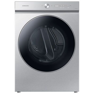 Open Box - Samsung 7.6 Cu. Ft. Electric Steam Dryer (DVE53BB8900TAC) - Silver Steel - Perfect Condition