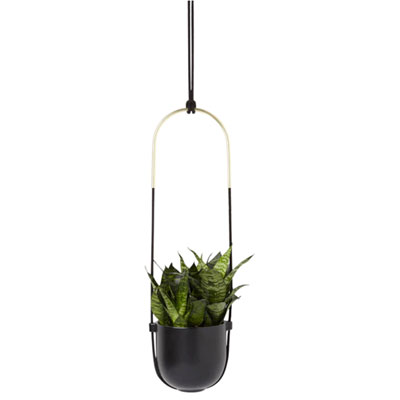 Image of Umbra Bolo Modern Hanging Planter - Black