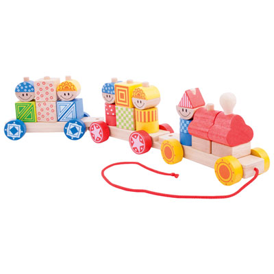Image of Bigjigs Toys Build Up Pull Along Train