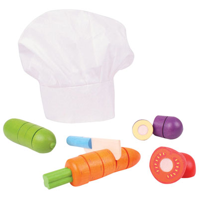 Image of Bigjigs Toys Wooden Vegetables Chef Playset