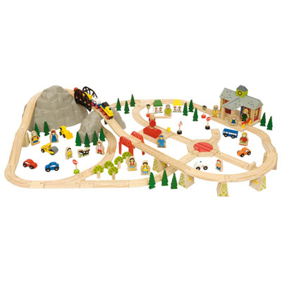 Image of Bigjigs Toys Mountain Wooden Train Set