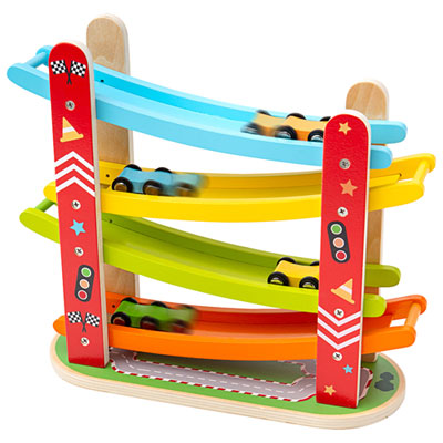 Bigjigs Toys Wooden Car Racer Playset