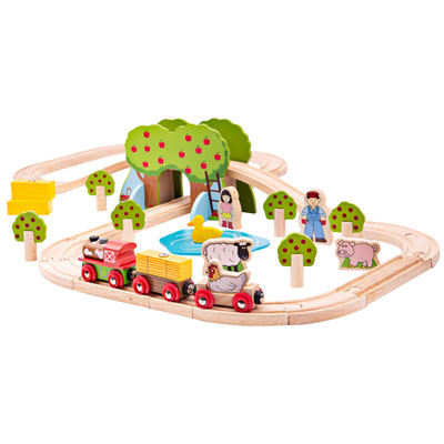 Image of Bigjigs Toys Farm Train Set