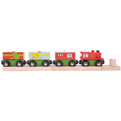 Image of Bigjigs Toys Christmas Wooden Train