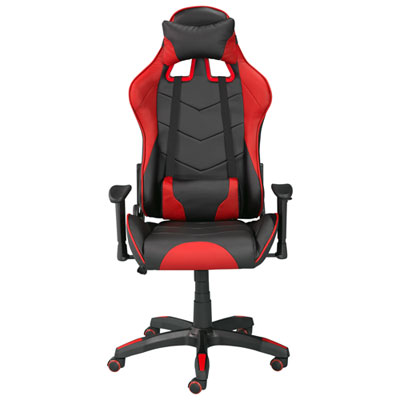Brassex Sorrento High-Back Fabric Gaming Chair with Tilt & Recline - Red
