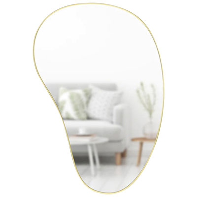 Image of Hubba Pebble Wall Mirror - Brass