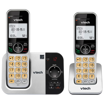 VTech DECT 6.0 2-Handset Cordless Phone with Answering System & Caller ID (CS5329-2) - Silver/Black - Only at Best Buy So far the phone is working great, still trying to figure out a couple of things, but there are lots