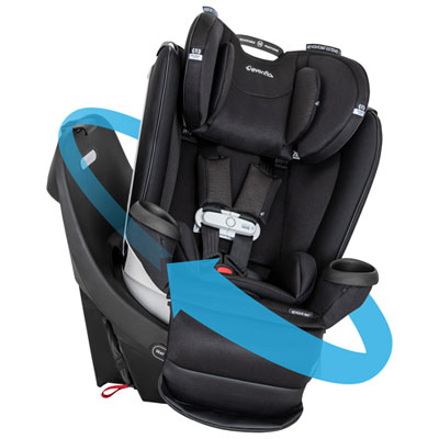 Image of Evenflo Gold Revolve360 Extend All-in-One Convertible High-back Booster Car Seat w/ Sensor Safe - Onyx Black