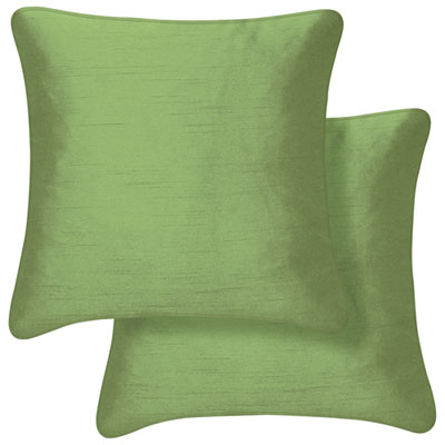 Millano Collection 18" Faux Silk Luxury Decorative Pillow Cushion - Sage - 2 Pack