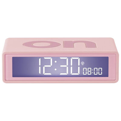 Image of Lexon Flip+ Reversible Alarm Clock - Pink