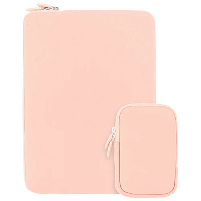 LOGiiX Vibrance Essential 14" MacBook Sleeve with Accessory Pouch - Pink