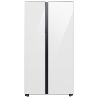 Samsung Bespoke 36" 22.6 Cu. Ft. Side-By-Side Refrigerator w/ Water Dispenser (RS23CB760012AA) - White White is a Classic!